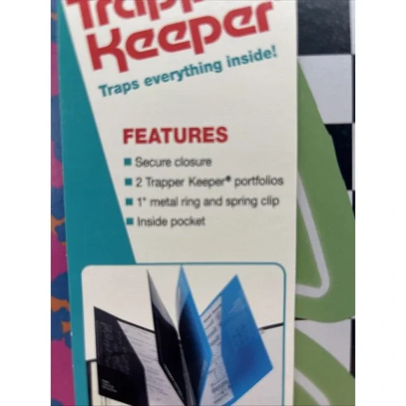 NEW Trapper Keeper Binder Retro Color Portfolio Folder  Mead 12 3/16" x 11 1/4" - Picture 4 of 14
